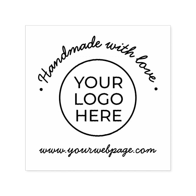 Handmade With Love Self Inking Rubber Stamp (Design)
