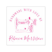 Handmade With Love | Sewing Machine & Custom Name