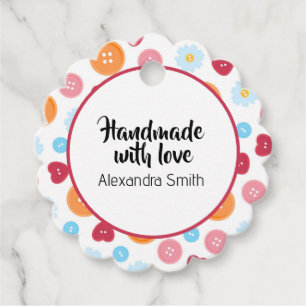 Handmade with Love Small Business Sewing  Favour Tags