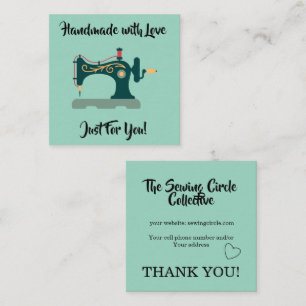 Handmade with Love Small Craft Business Supplies Square Business Card