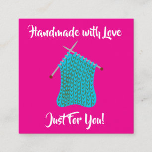 Handmade with Love Small Craft Business Supplies Square Business Card