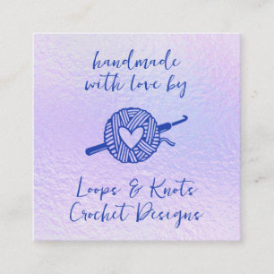 Handmade With Love Square Business Card