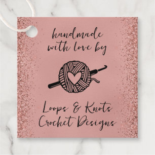 Handmade With Love Square Favour Tags