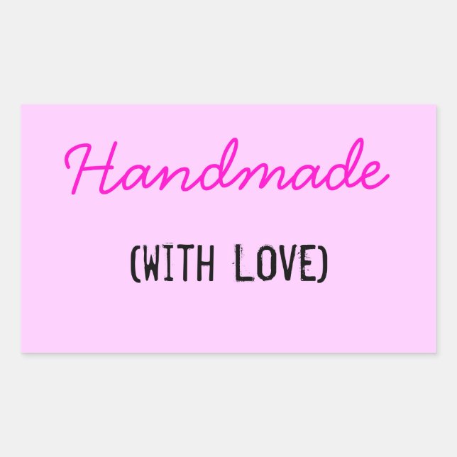 Handmade With Love Sticker (Front)