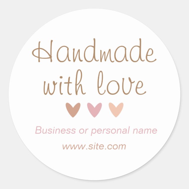 Handmade with love sticker (Front)