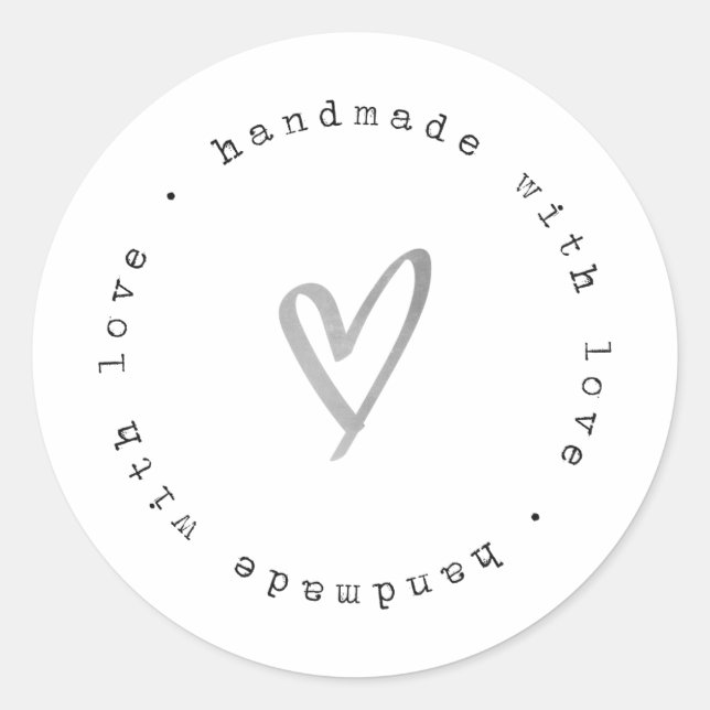 Handmade With Love Stickers (Front)