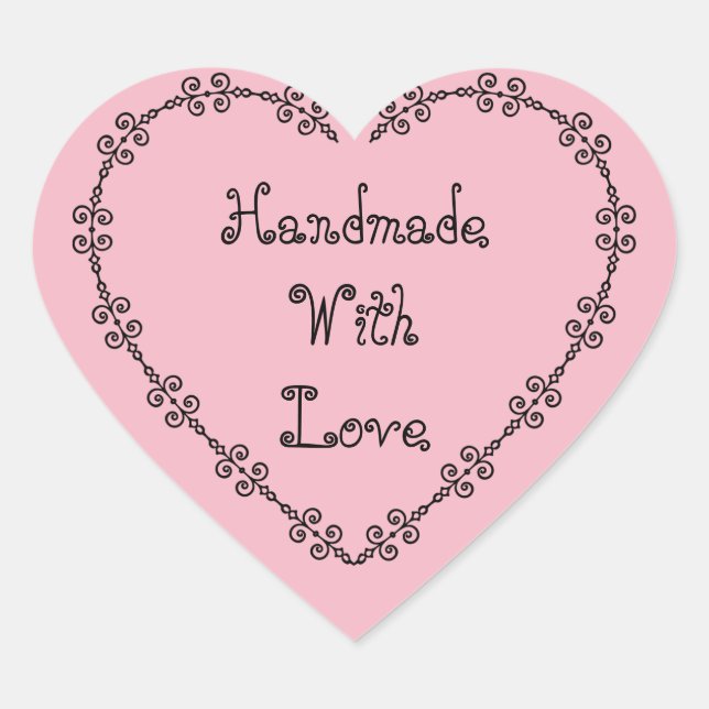 Handmade with love stickers (Front)