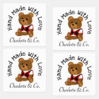 Handmade With Love Teddy Bear Cute Personalized