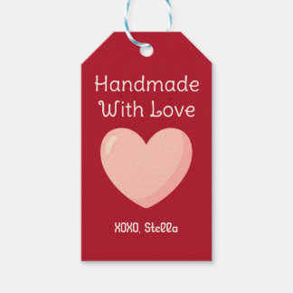 Handmade With Love Valentine Gift Tag