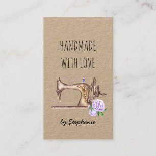 Handmade with Love Vintage Sewing Machine Business Card