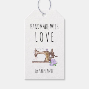 Handmade with Love Vintage Sewing Machine  Gift Tags