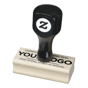Handmade Your Business Inline Logo Custom Rubber Stamp