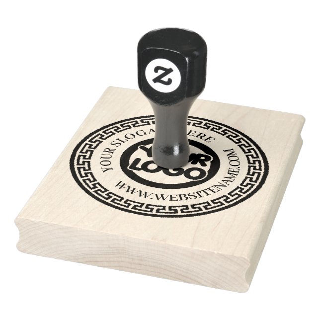 Handmade Your Business Logo Custom Name Slogan Rub Rubber Stamp (Stamp)