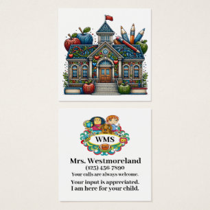 Handout Card School-Teacher See Reverse