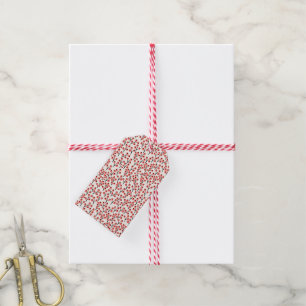 Handpainted Christmas Branches Berries Red White Gift Tags