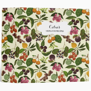 Handpainted Exotic Tropical Fruits Pattern Binder
