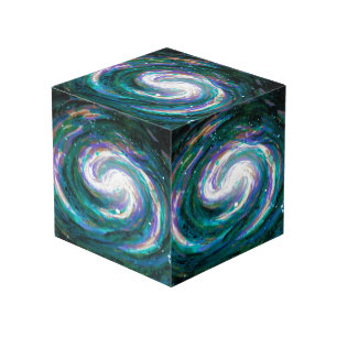 Handpainted Galaxy Cube