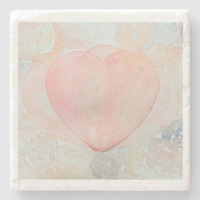 Handpainted Goddess Heart Stone Coaster (Front)