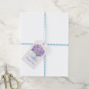Handpainted Loose Watercolor Lavender Floral Gift Tags