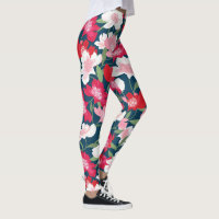 Handpainted Pink Red Cosmos Flowers Pattern Fun