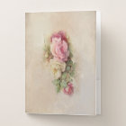 Handpainted Style Vintage Pink and White Roses