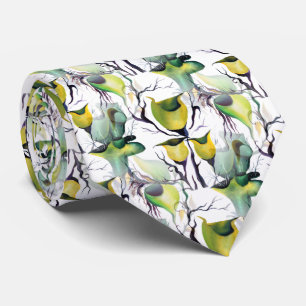 Handpainted Watercolor Environment Green Activist Tie