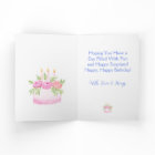 Handpainted Watercolor Floral BIRTHDAY Cake Name 2