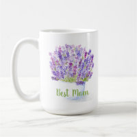 Handpainted Watercolor Lavender Floral BEST MOM