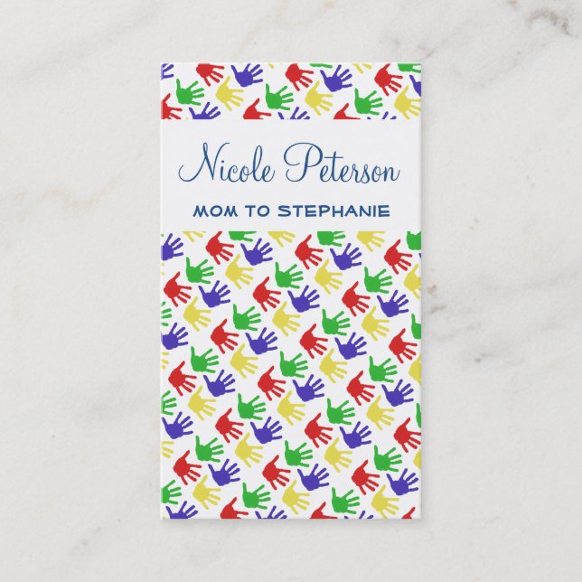 Handprint Mommy Calling Card (Front)