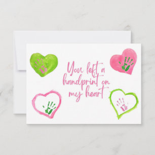 Handprint on my Heart Valentine's Day Card