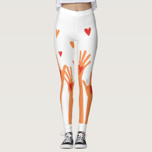 hands and hearts leggings