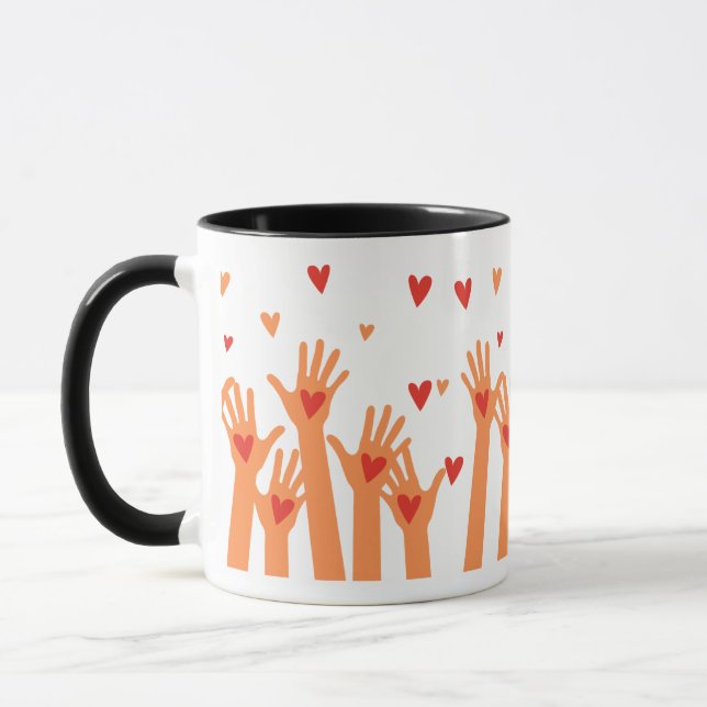 hands and hearts mug (Left)