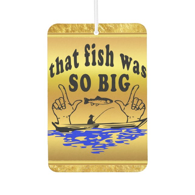 Hands apart showing a fish and a boat with water air freshener (Front)