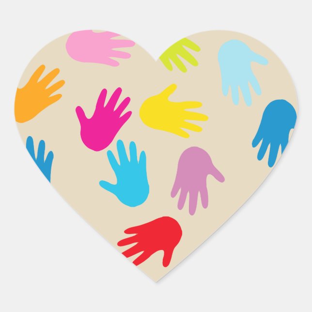 Hands around the world stickers (Front)
