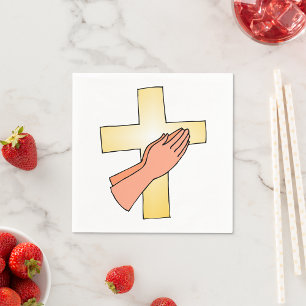 Hands At Cross Paper Napkins