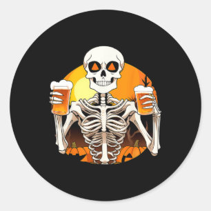 Hands Beer Funny Drinking Halloween Women's  Classic Round Sticker