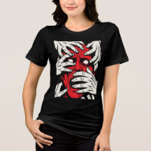 Hands Covering Face Horror Red Demon Art