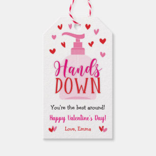 Hands Down Gift Tag, Valentine's Day Soap Gift Tag