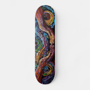 Hands/Eyes - Aboriginal Style - Skateboard Deck