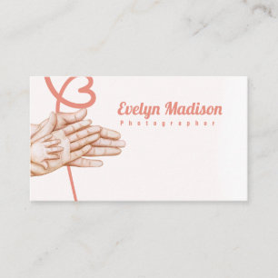 hands family newborn g7678 business card