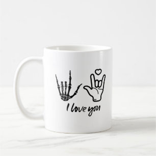 Hands Forming - Skeleton Heart Hands  Coffee Mug