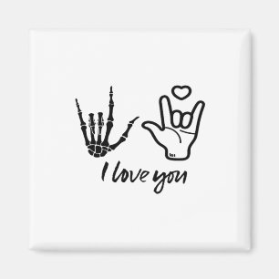 Hands Forming Skeleton Heart Hands Minimal Touch Magnet