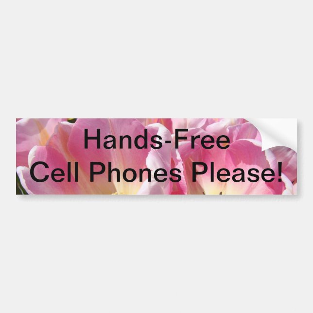 Hands-Free Cell Phones Please! bumper sticker (Front)