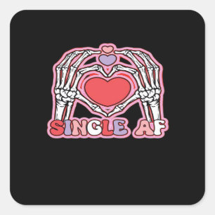 Hands Halloween Classic – Spooky Skeleton Design Square Sticker