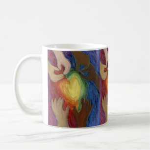 Hands & Heart Diversity Love Art Custom Coffee Mug
