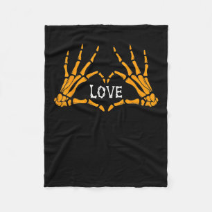 Hands Heart Sign Retro Halloween Costume Women Gir Fleece Blanket