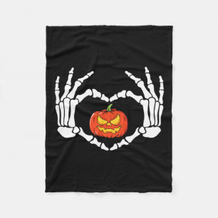 Hands Heart Sign Retro Halloween Costume Women Gir Fleece Blanket