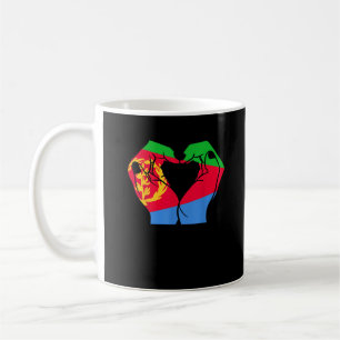 Hands Heart With Eritrean Flag Coffee Mug