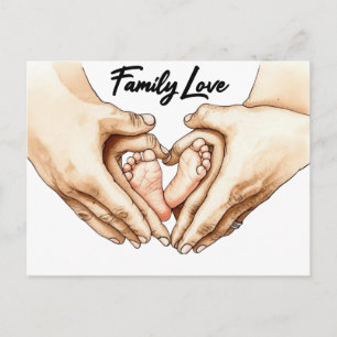 Hands Holding Baby Feet Postcard