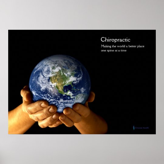 Hands Holding Earth Chiropractic Poster Zazzle Ca